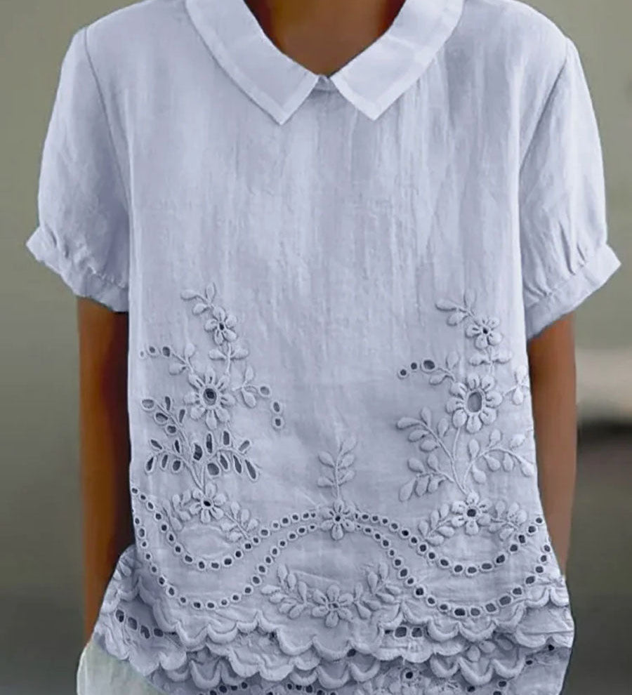 Tabea | Bluse mit Blumenstickerei