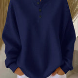 Michaela – Eleganter Damenpullover mit Knöpfen
