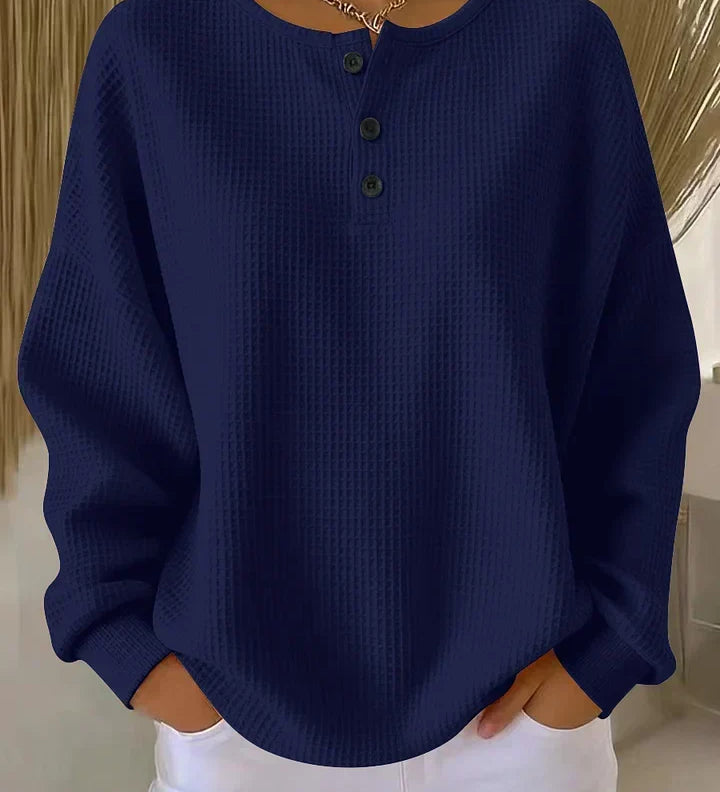 Michaela – Eleganter Damenpullover mit Knöpfen