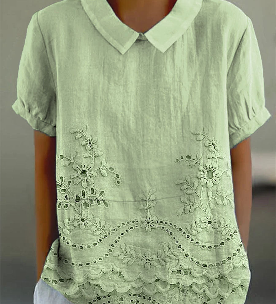 Tabea | Bluse mit Blumenstickerei