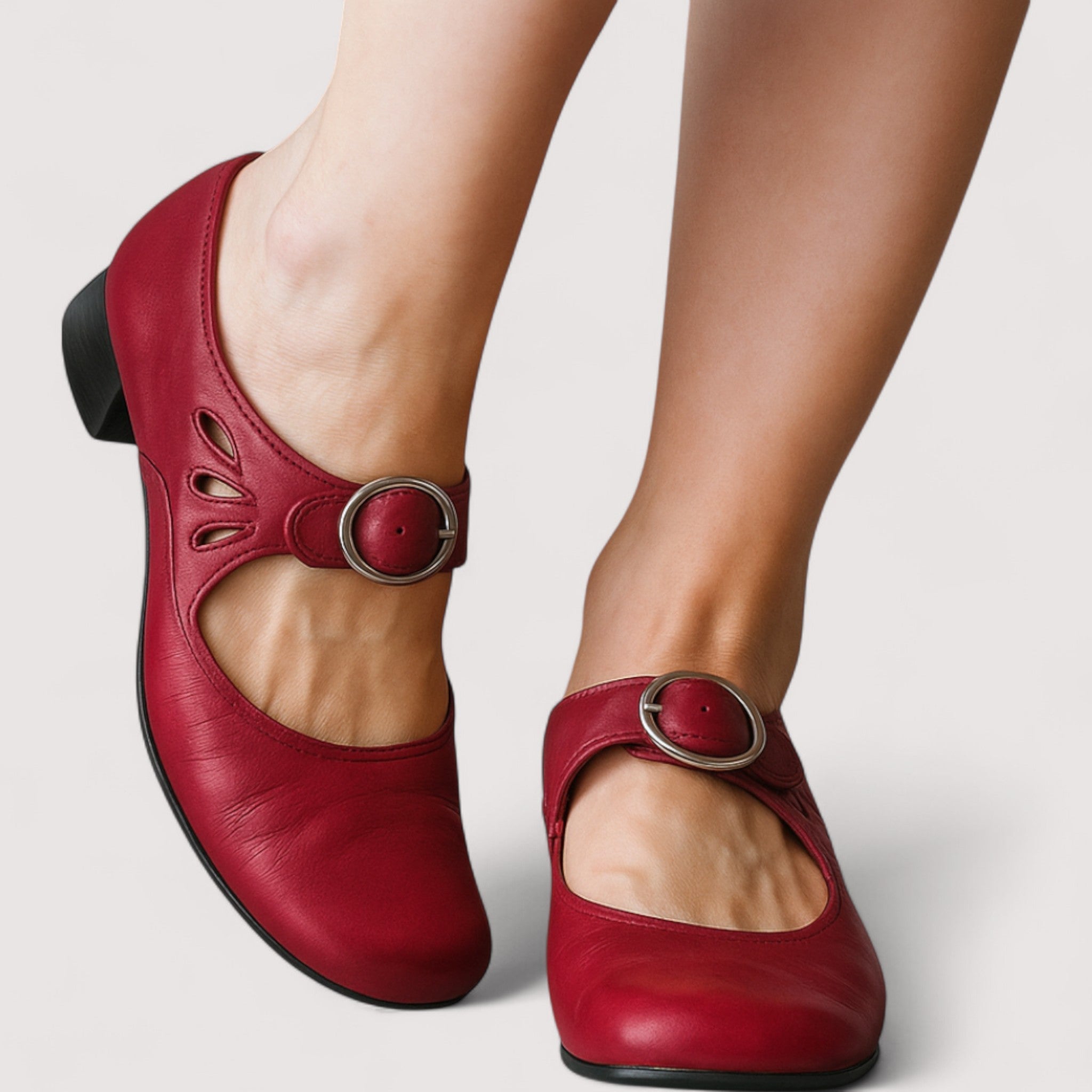 Evelyn - Elegant Faux Leather Heels