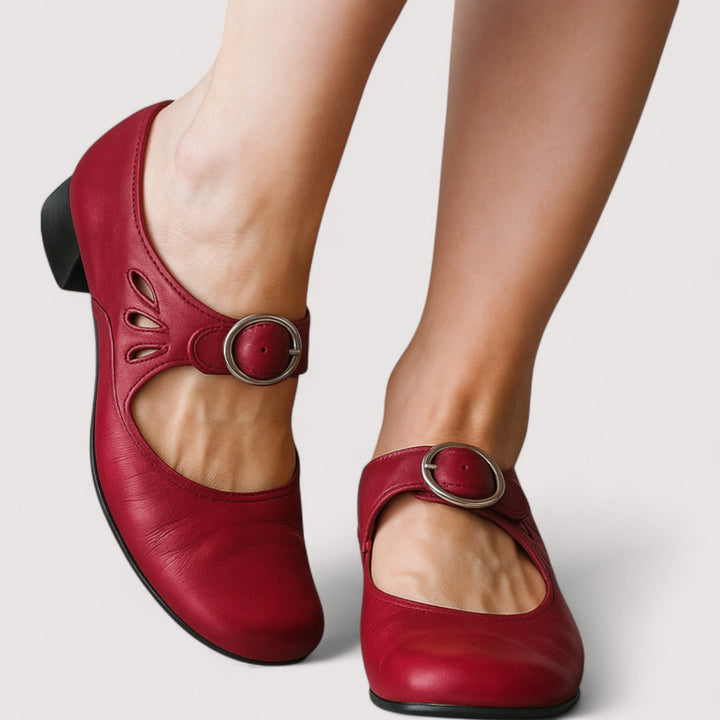 Evelyn - Elegant Faux Leather Heels