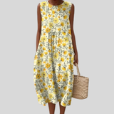 White Dress with Yellow Flowers