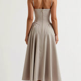 Kelsey - Structured Corset Midi Dress