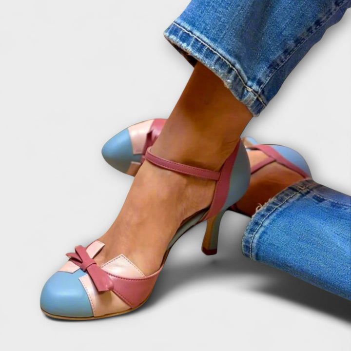 Liesgard - Two-Tone Block Heel Sandals