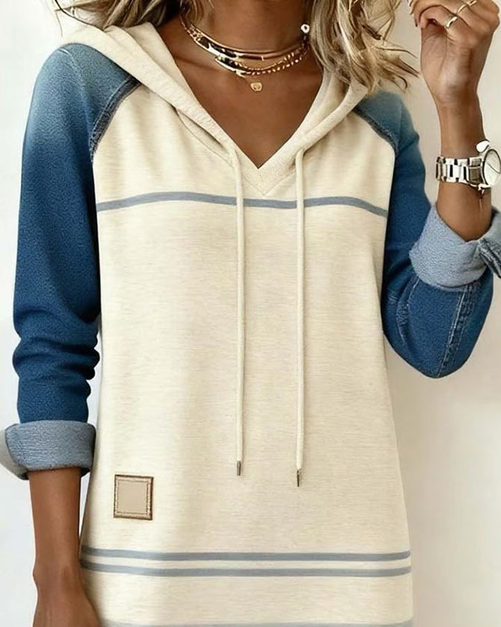 Camila | Striped Hooded Dress with Color Mix