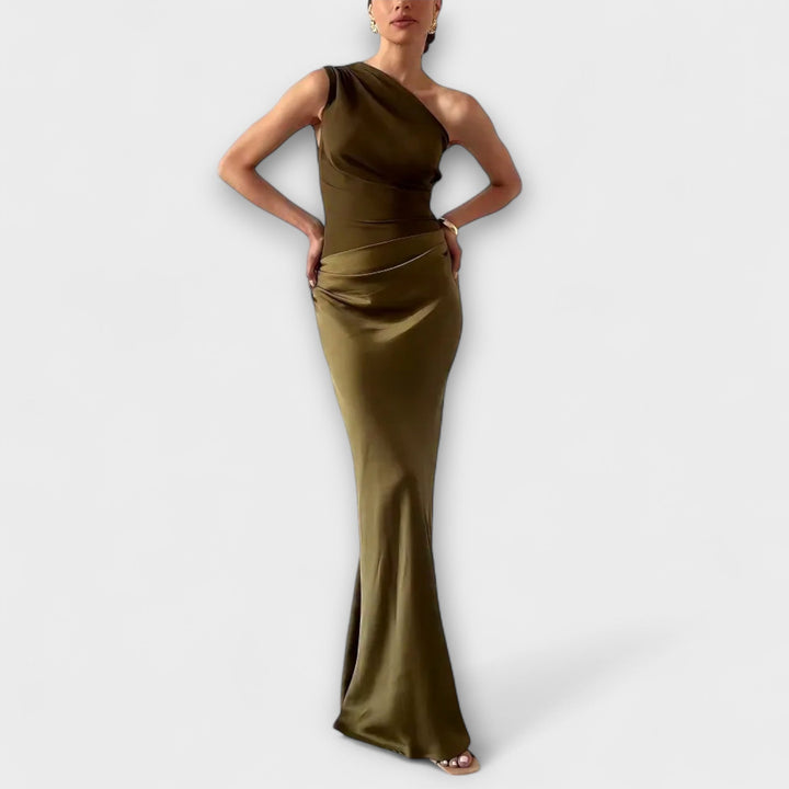 Chelsea - Asymmetrical Satin Evening Dress
