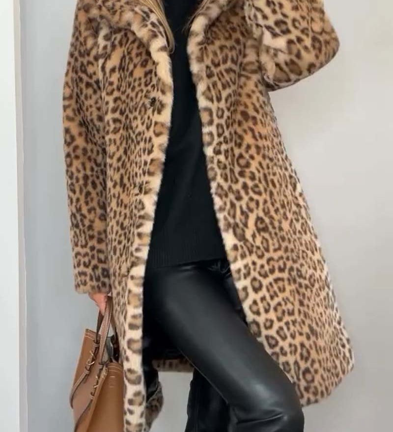Matilda - Long Leopard Print Coat