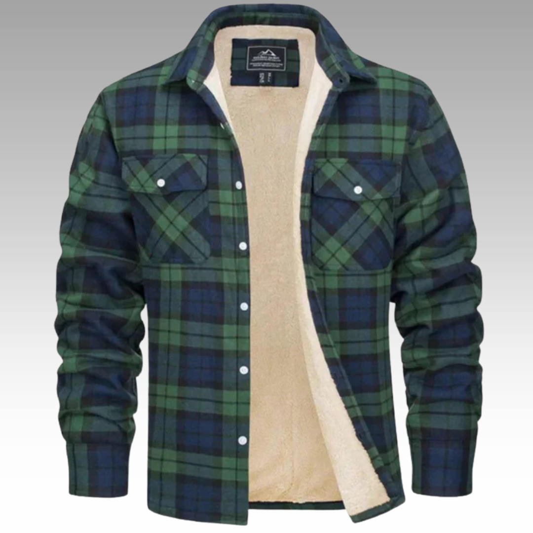 Patrick - Striped Fleece Trucker Jacket