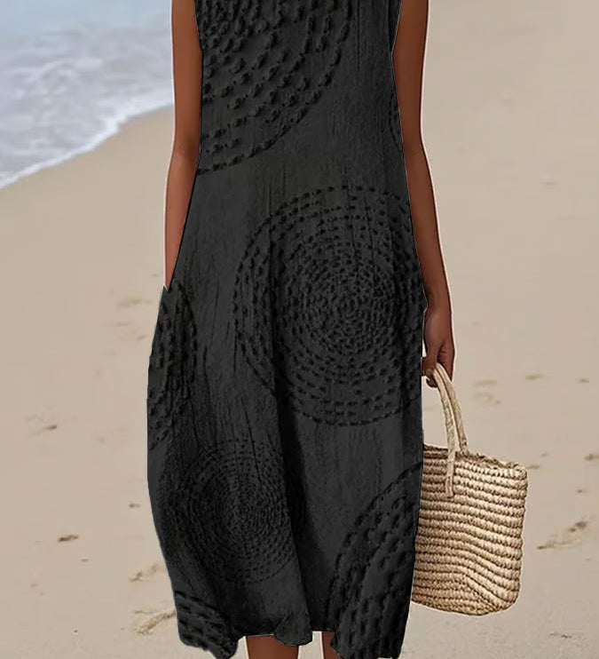 Grace - Textured Sleeveless Maxi Dress