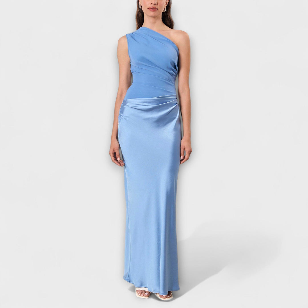 Chelsea - Asymmetrical Satin Evening Dress