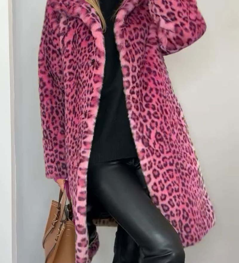 Matilda - Long Leopard Print Coat