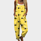 Bequeme bedruckte Latzhose