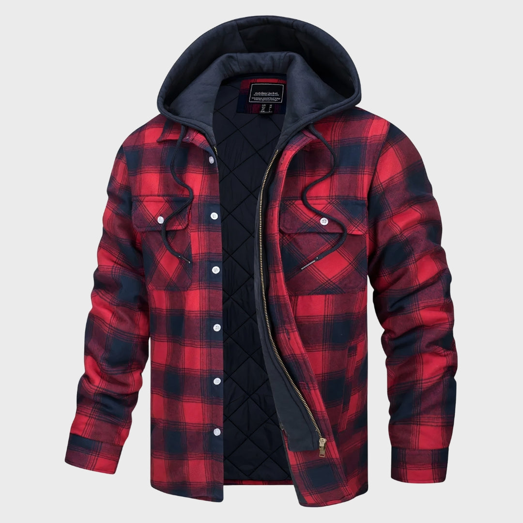 Max - Karierte Jacke mit Reißverschluss