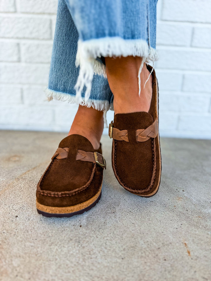 Birkenstock Buckley Braided Suede Leather Clog - Carafe