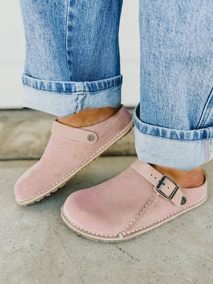 Birkenstock Lutry Premium Suede Clog - Light Rose