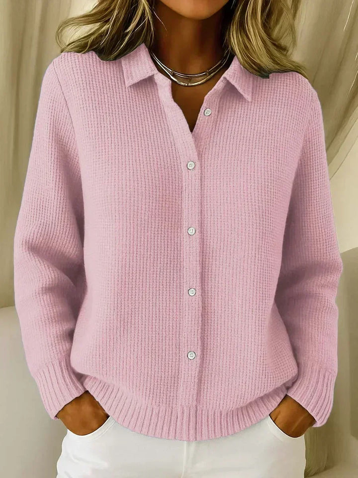 Camille™ | Textured Knit Button-Up Cardigan