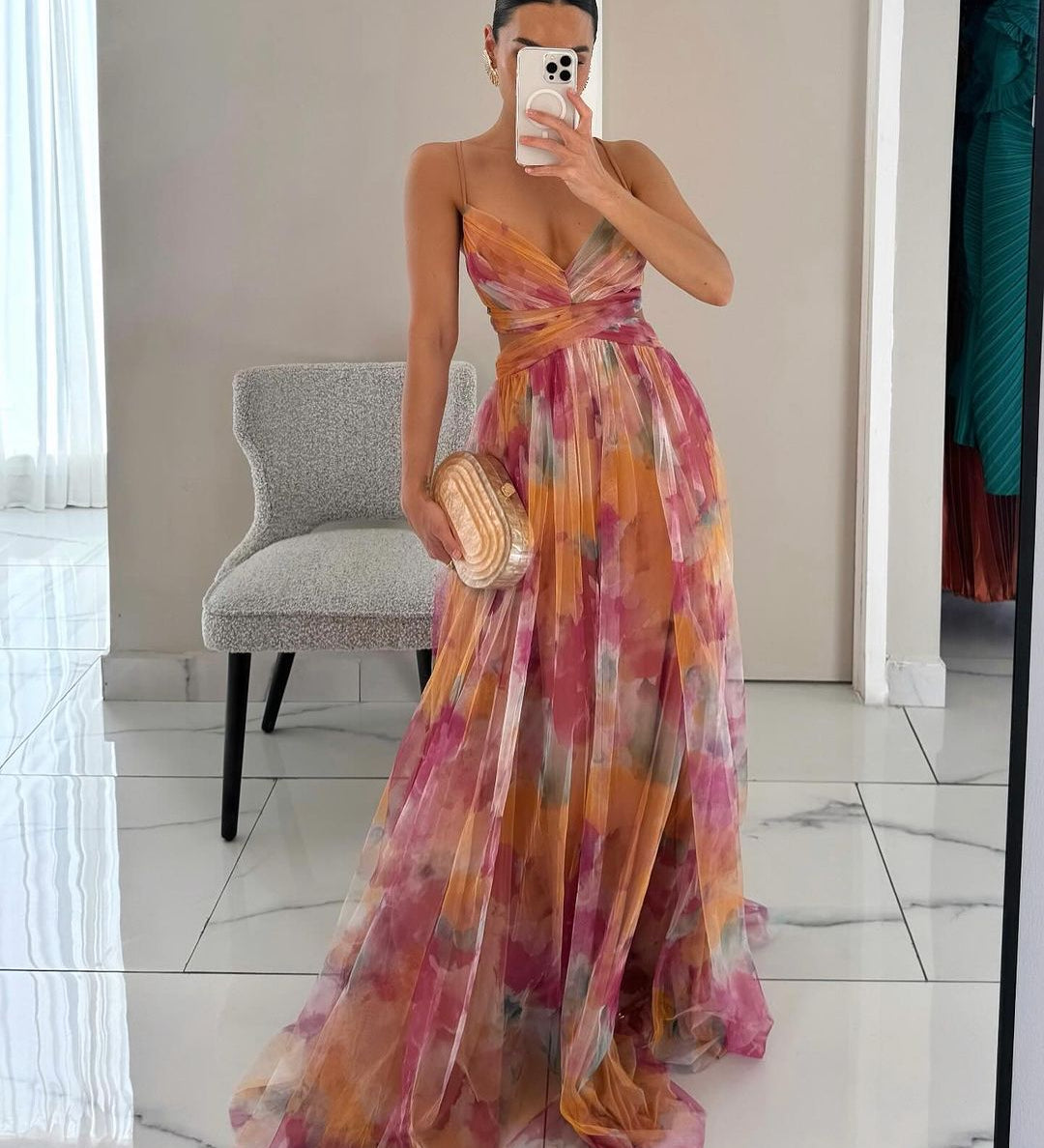 Ruth | Zauberhaftes Maxikleid mit Blumenprint