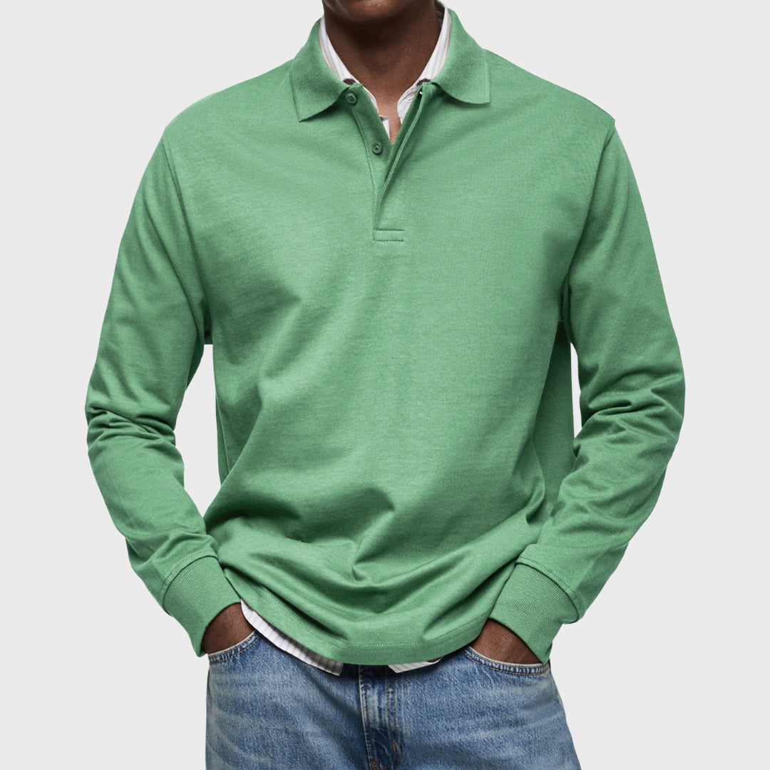 Theodore - Luxury Long-Sleeve Polo