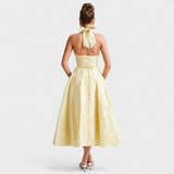 Eleanor - Structured Corset Midi Dress
