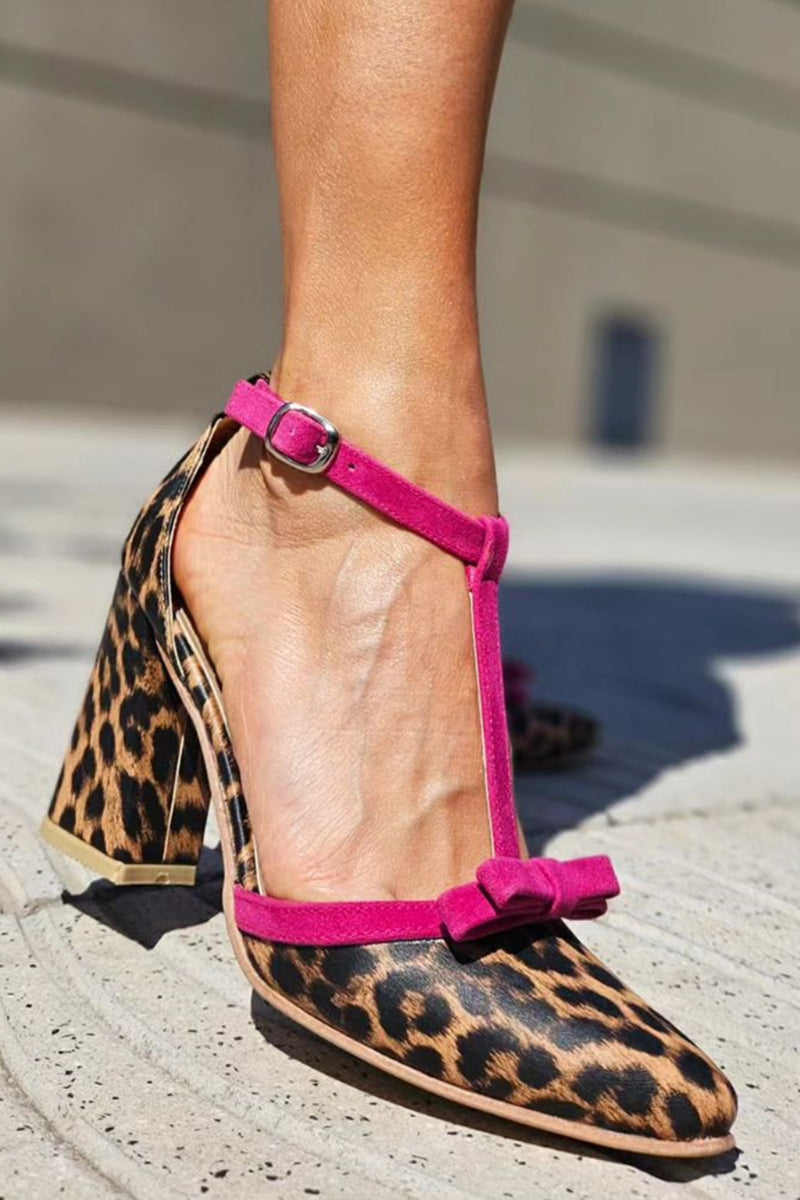Jodie - Green Leopard Print Sandals with Colorful Detail