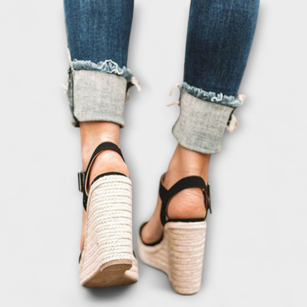 Elisabeth - Wedge Sandals with Ankle Strap