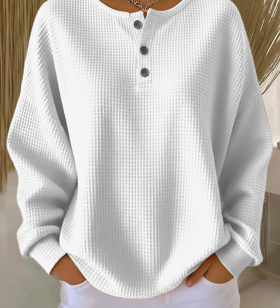 Michaela – Eleganter Damenpullover mit Knöpfen