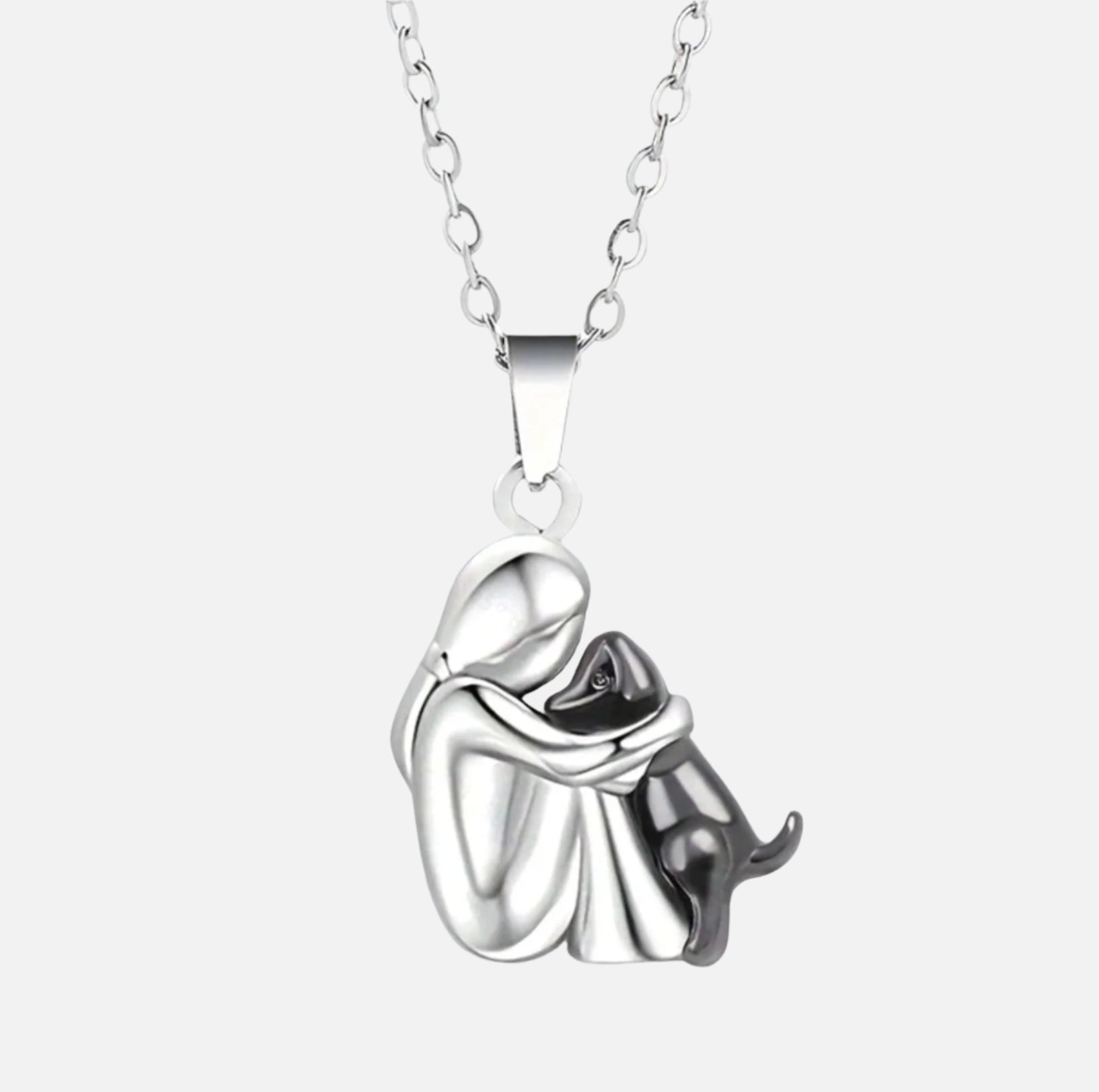 Hannah - Dog Hug Pendant Necklace