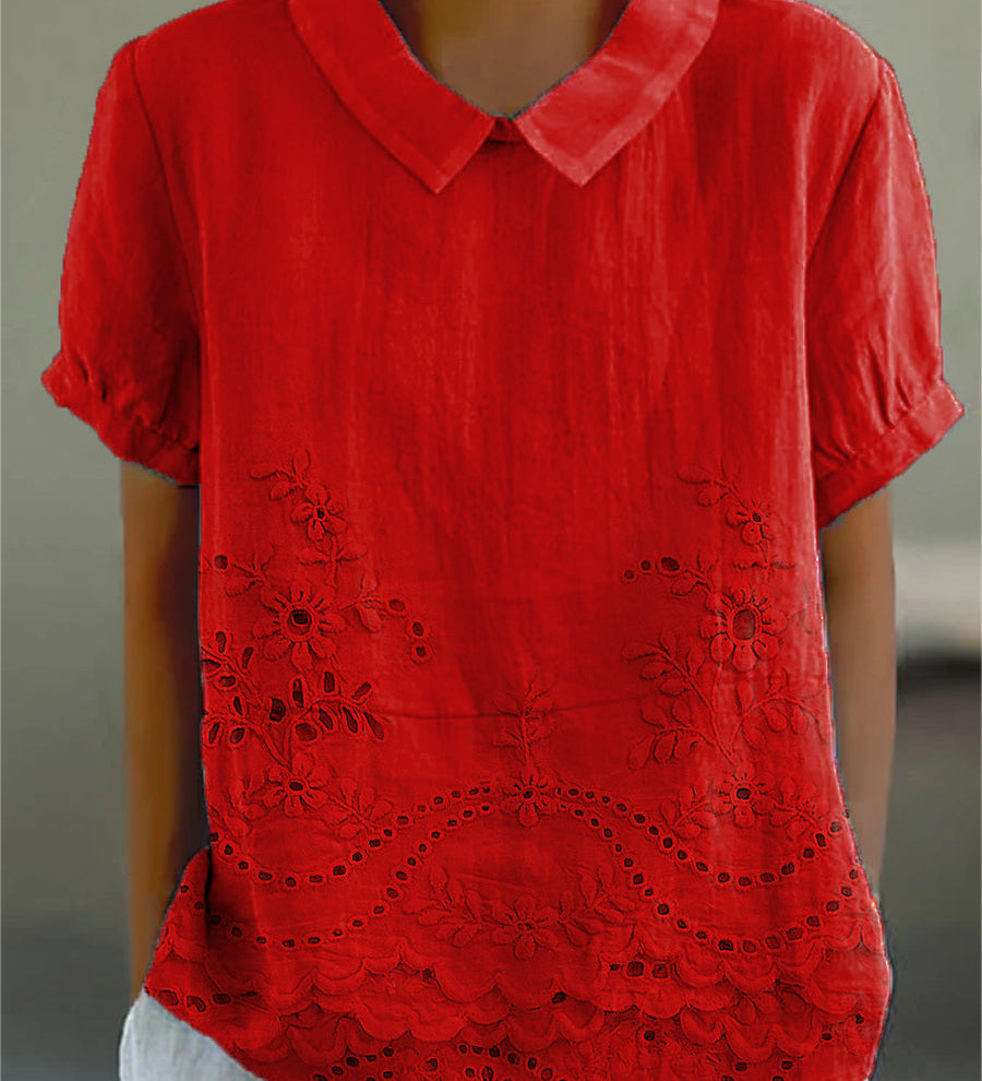 Tabea | Bluse mit Blumenstickerei
