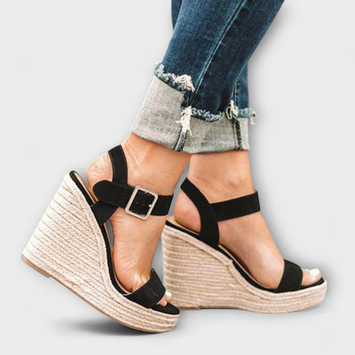 Elisabeth - Wedge Sandals with Ankle Strap