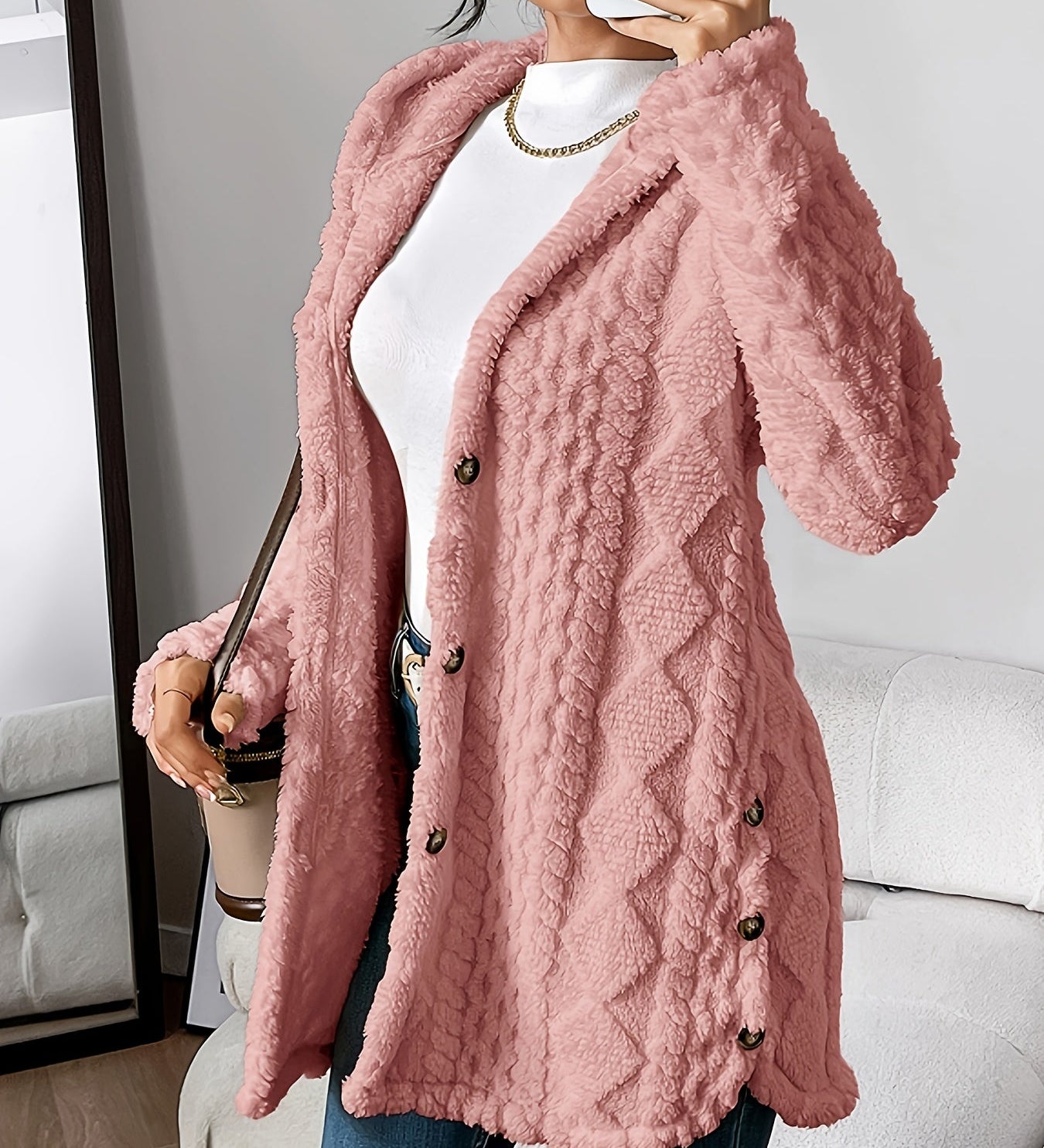 Irene - Fluffy Hooded Coat