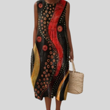 Black Dress with Boho Pattern