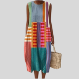 Colorful Dress with Patchwork Pattern