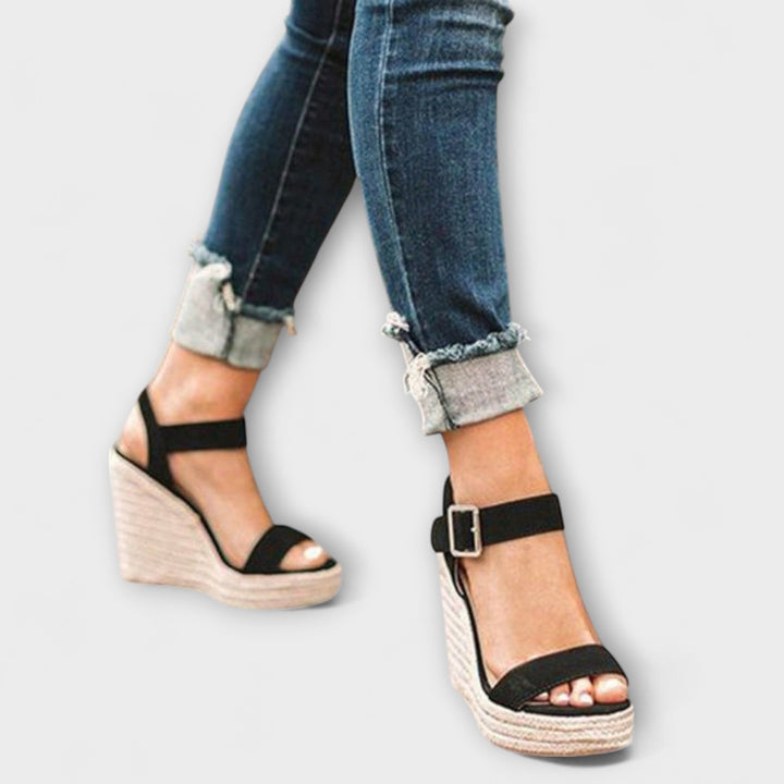 Elisabeth - Wedge Sandals with Ankle Strap