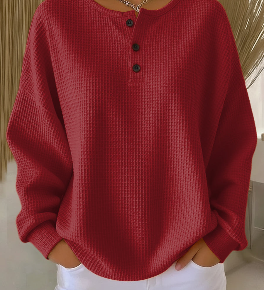 Michaela – Eleganter Damenpullover mit Knöpfen