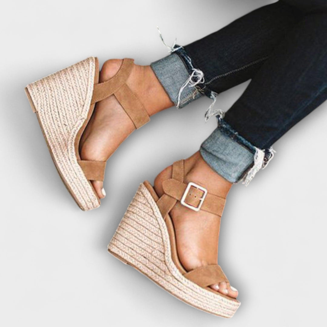 Elisabeth - Wedge Sandals with Ankle Strap