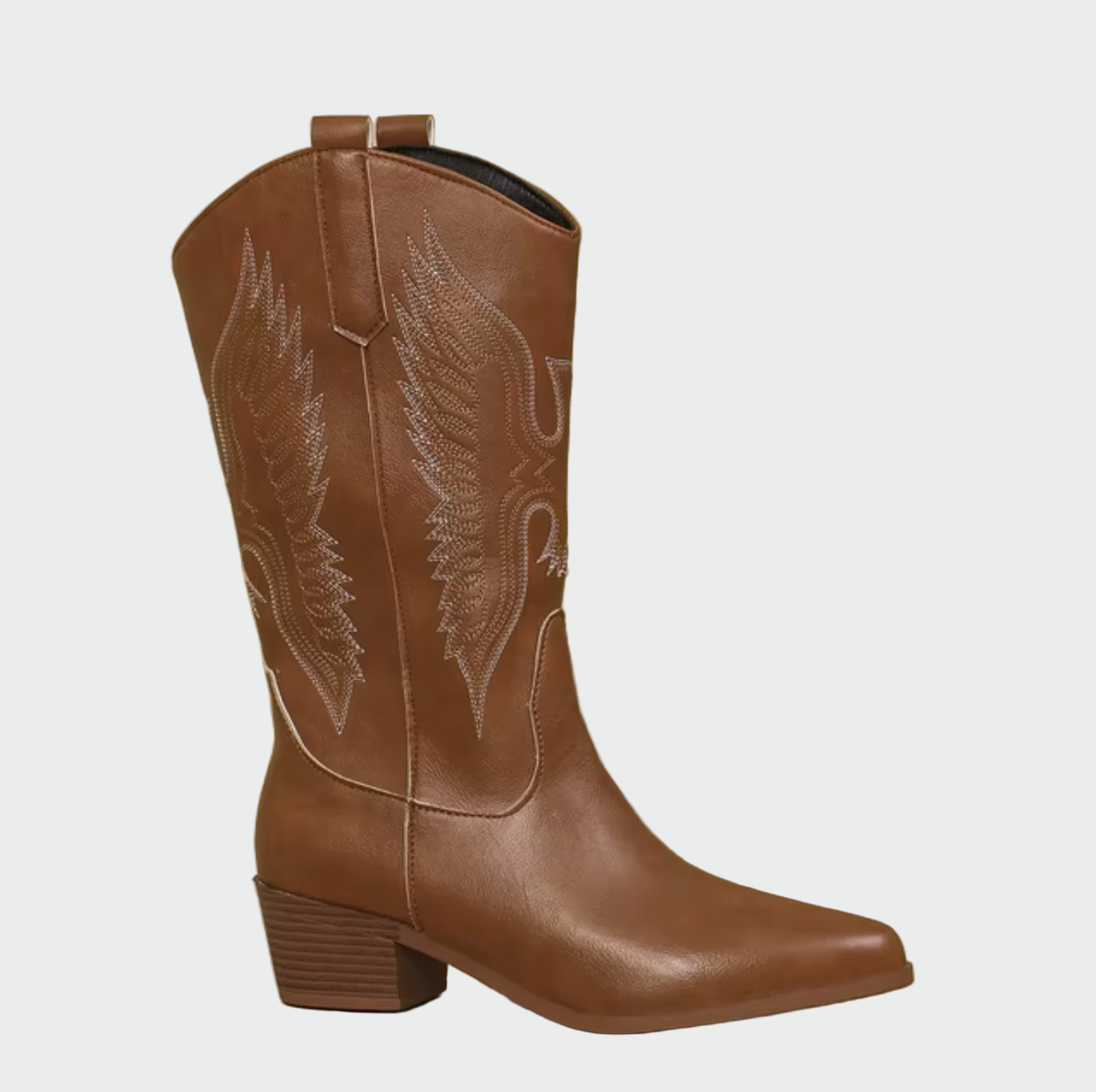 Charlotte - Faux Leather Western Cowboy Boots