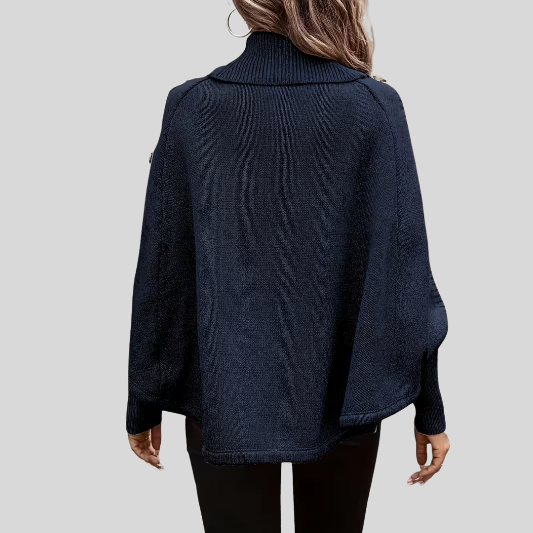 VERA | Maglione Oversized a Collo Alto a Treccia per Donna