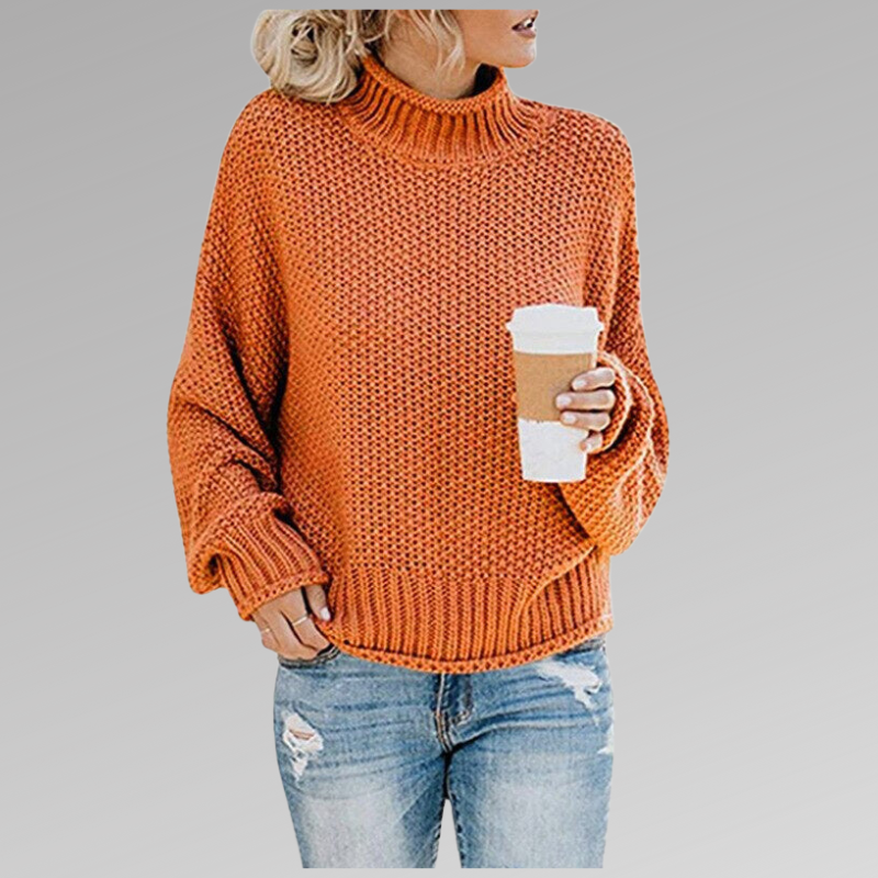 Ivana – Bequemer Damenpullover mit Stehkragen