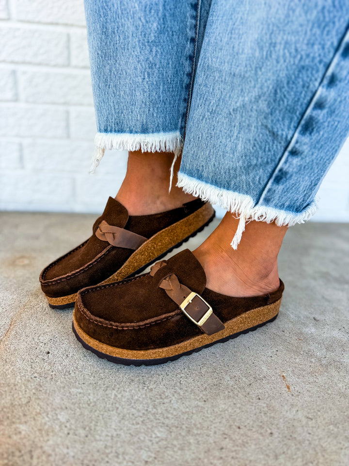 Birkenstock Buckley Braided Suede Leather Clog - Carafe