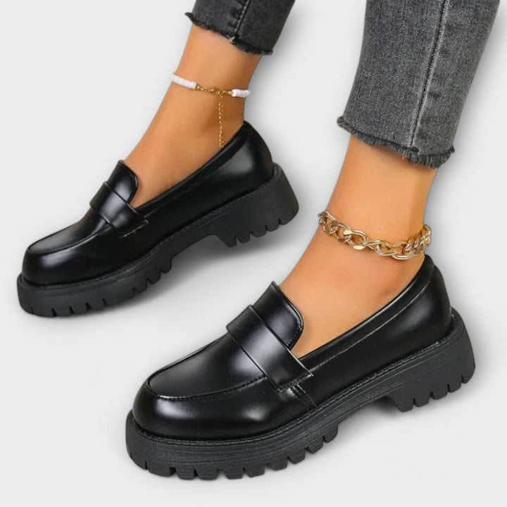 Claire - Damen Orthopädische Satin Keil-Loafer
