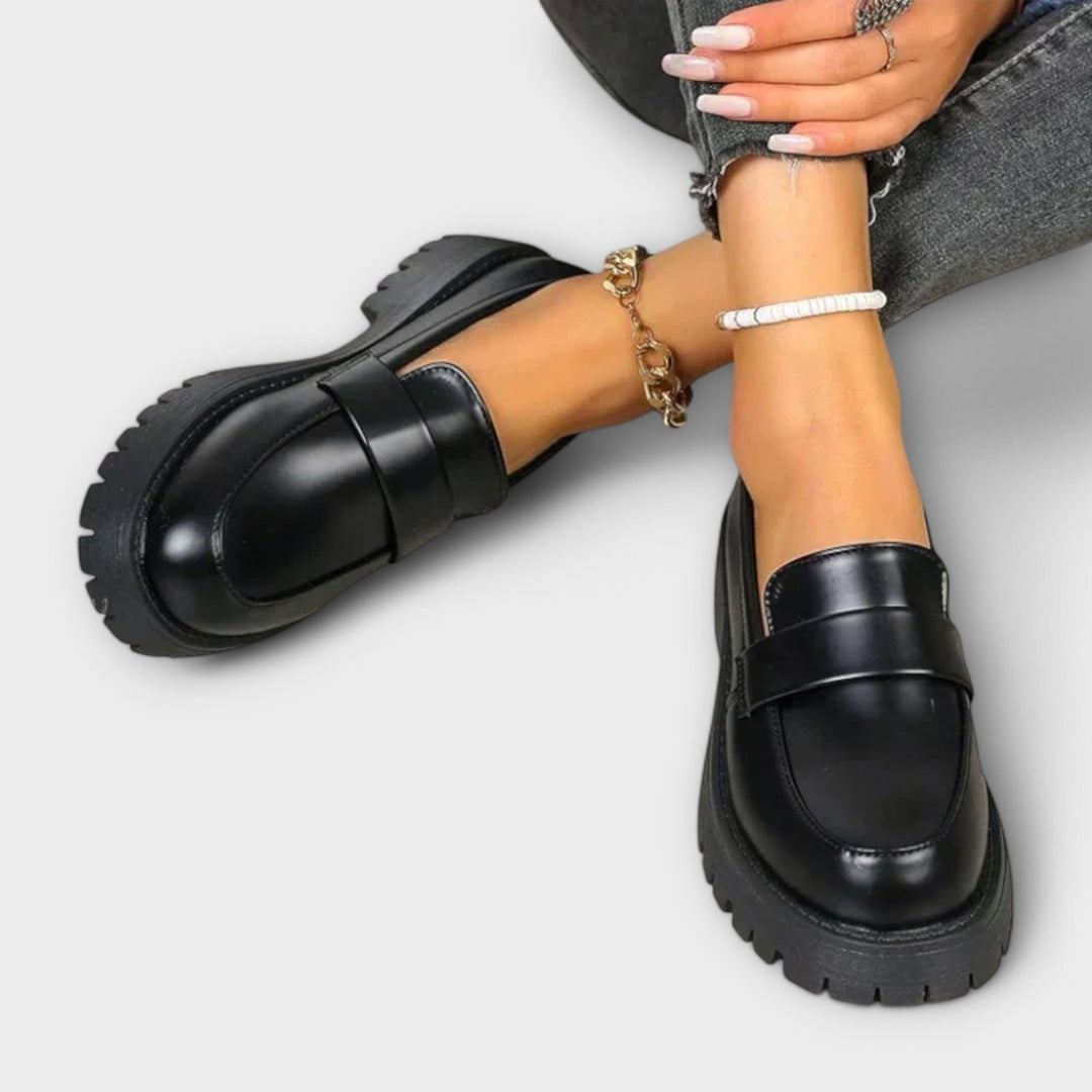 Claire - Damen Orthopädische Satin Keil-Loafer