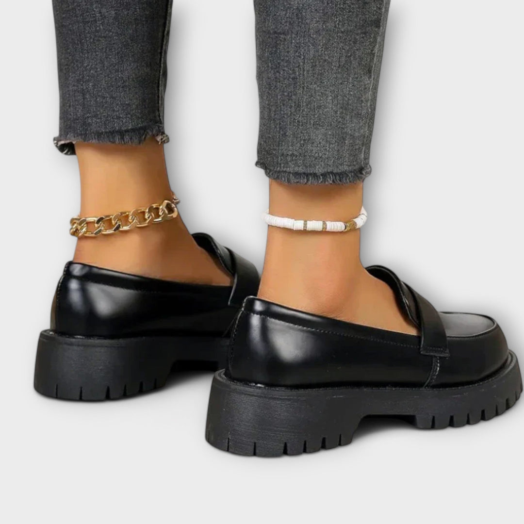 Claire - Damen Orthopädische Satin Keil-Loafer