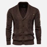 Leo - Soft-Blend Argyle Cardigan