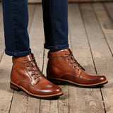 Nate - Retro Round-Toe Boots