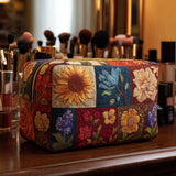 Kosmetiktasche – Blumen-Patchwork