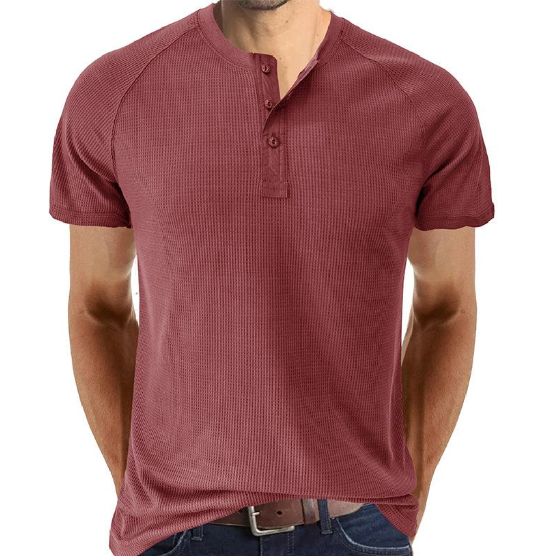 Hamish - Button-Placket Henley Shirt