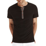 Elijah - Soft-Knit Collar Henley T-Shirt
