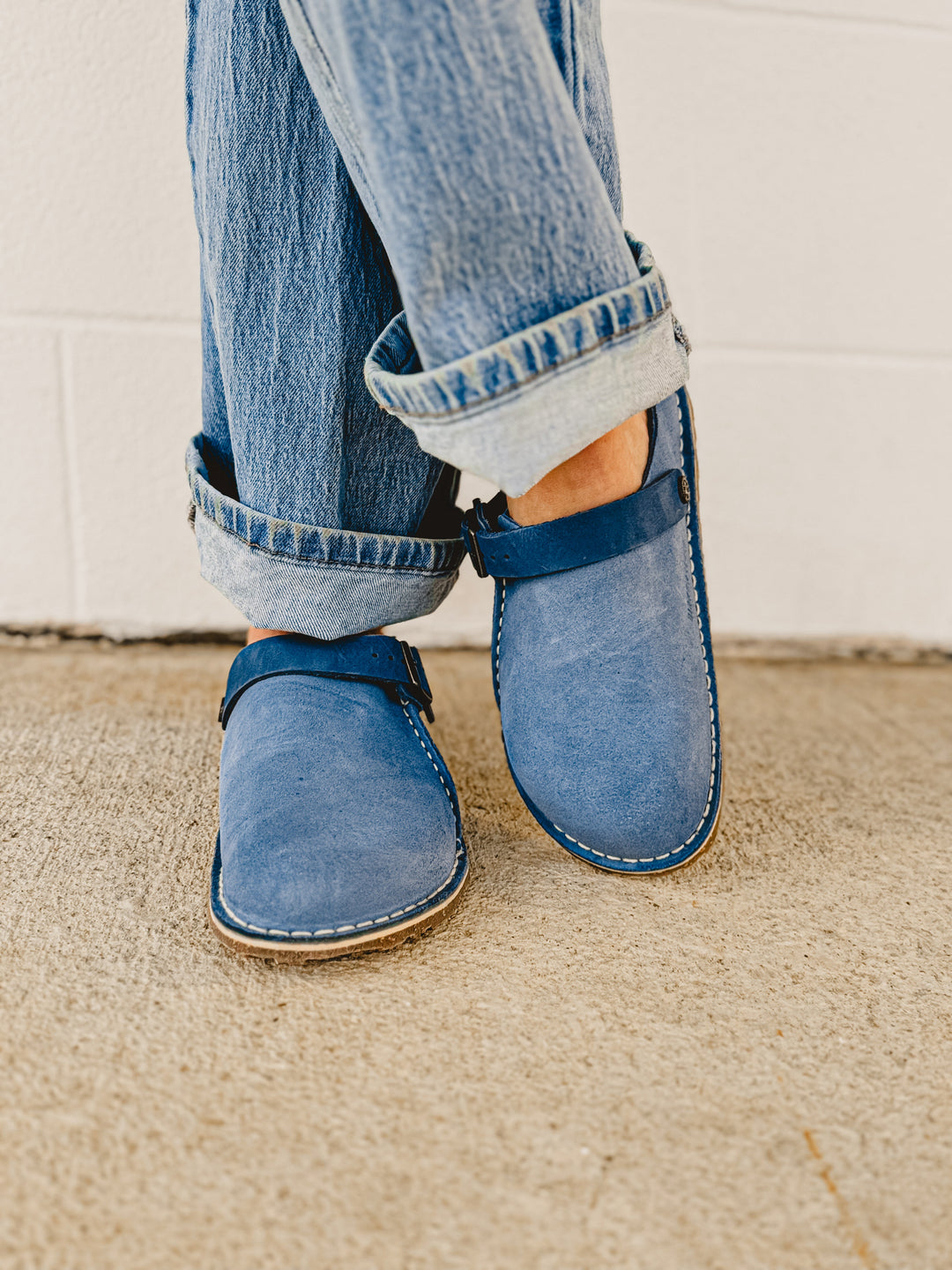 Birkenstock Lutry Premium Suede Clog - Elemental Blue