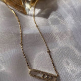 Olivia - Floating Stone Necklace